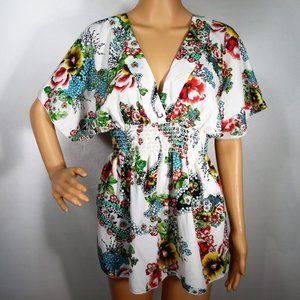 Runes Floral Print Top